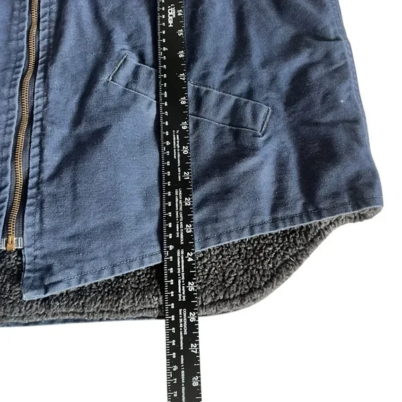 Vintage Carhartt Made In USA Blue Denim Sherpa Vest Jacket Sz Xl - Picture 5 of 6